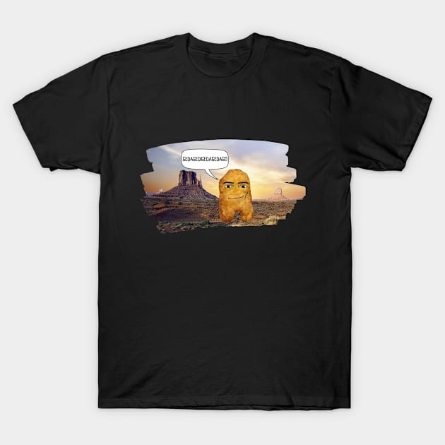 Chicken Nugget Roblox Man Face Meme T-Shirt by HoldenFamilyDesigns